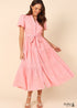 Falda midi estilo pastel con cuello alto estilo bohemio Amy